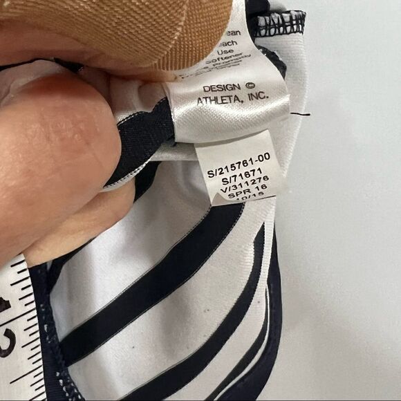 Athleta Navy Blue White Stripe Racerback Tank - Picture 14 of 14